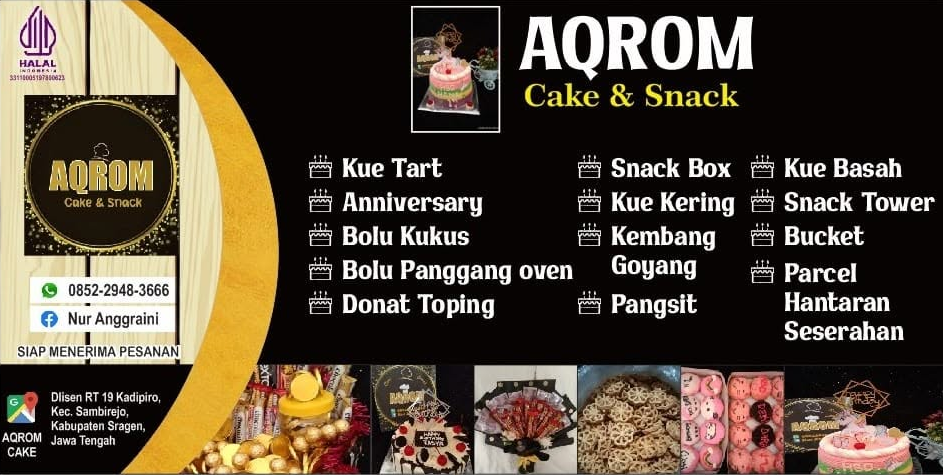 AQROM Cake & Snack Banner